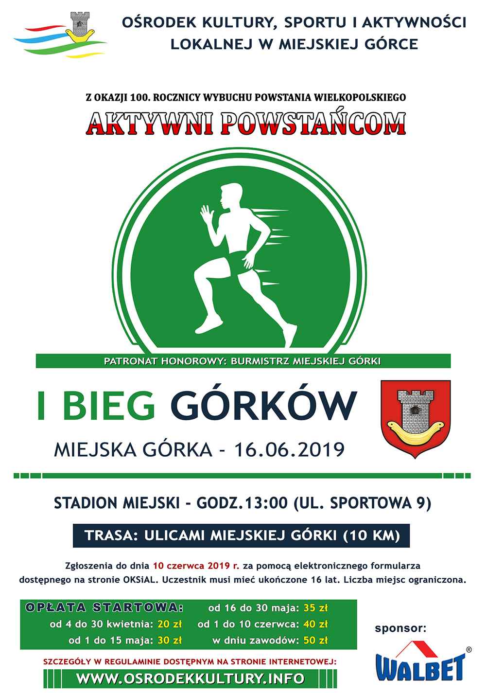 Plakat biegu