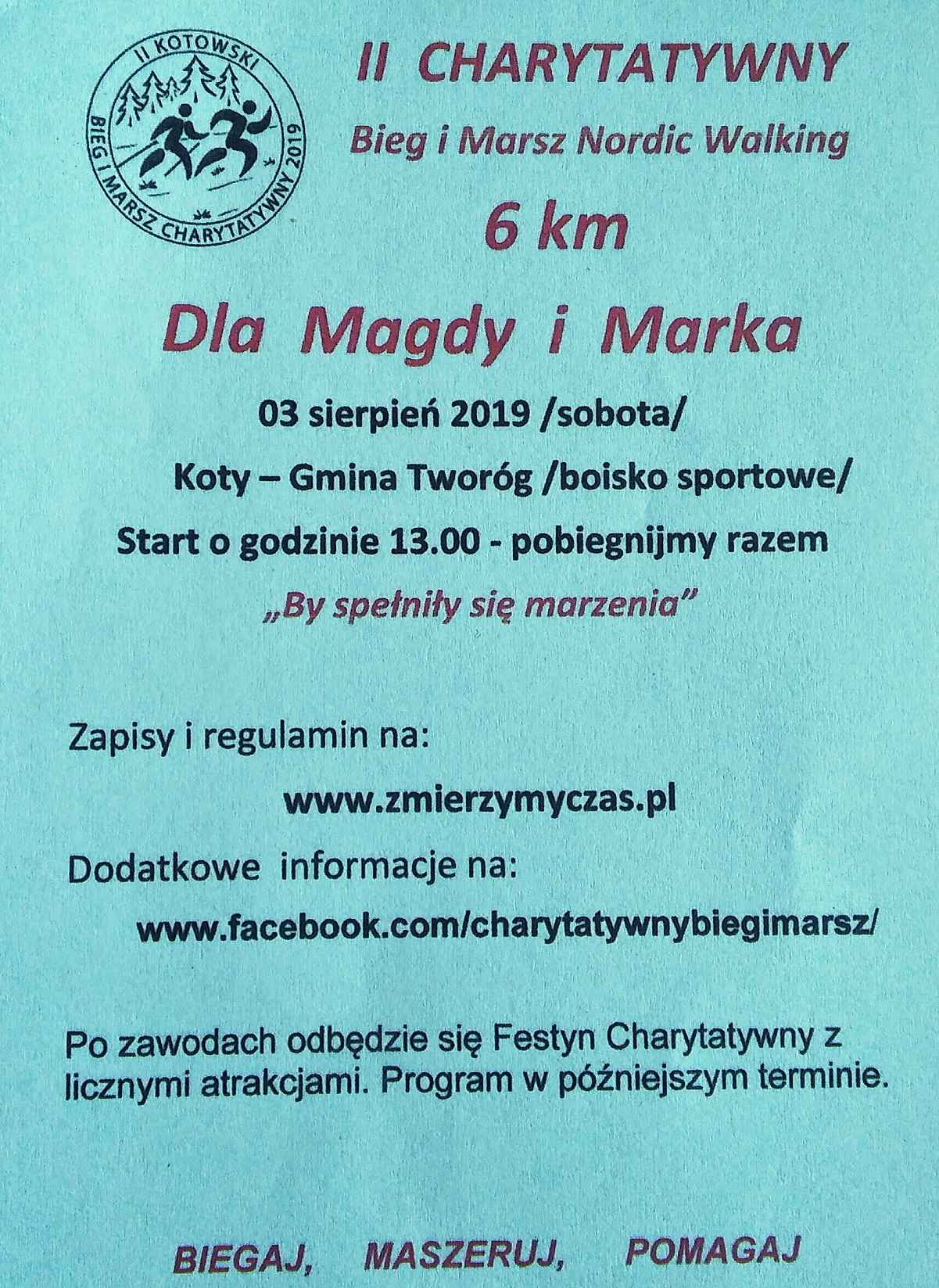 Plakat biegu