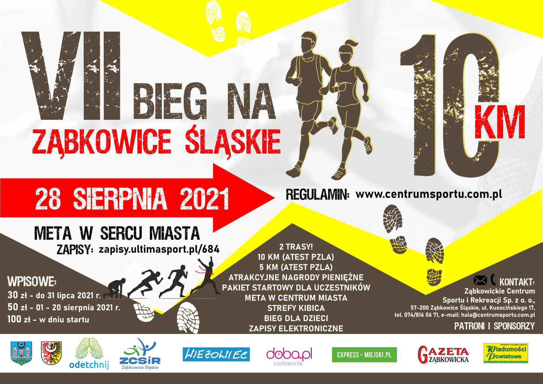 Plakat biegu